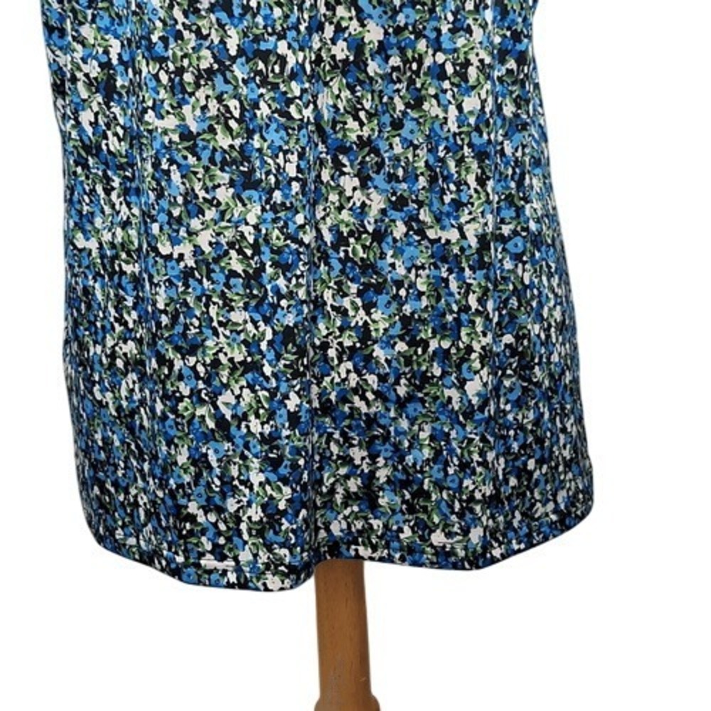 Wesso Blue Floral Short Sleeved Blouse - Picture 10 of 12